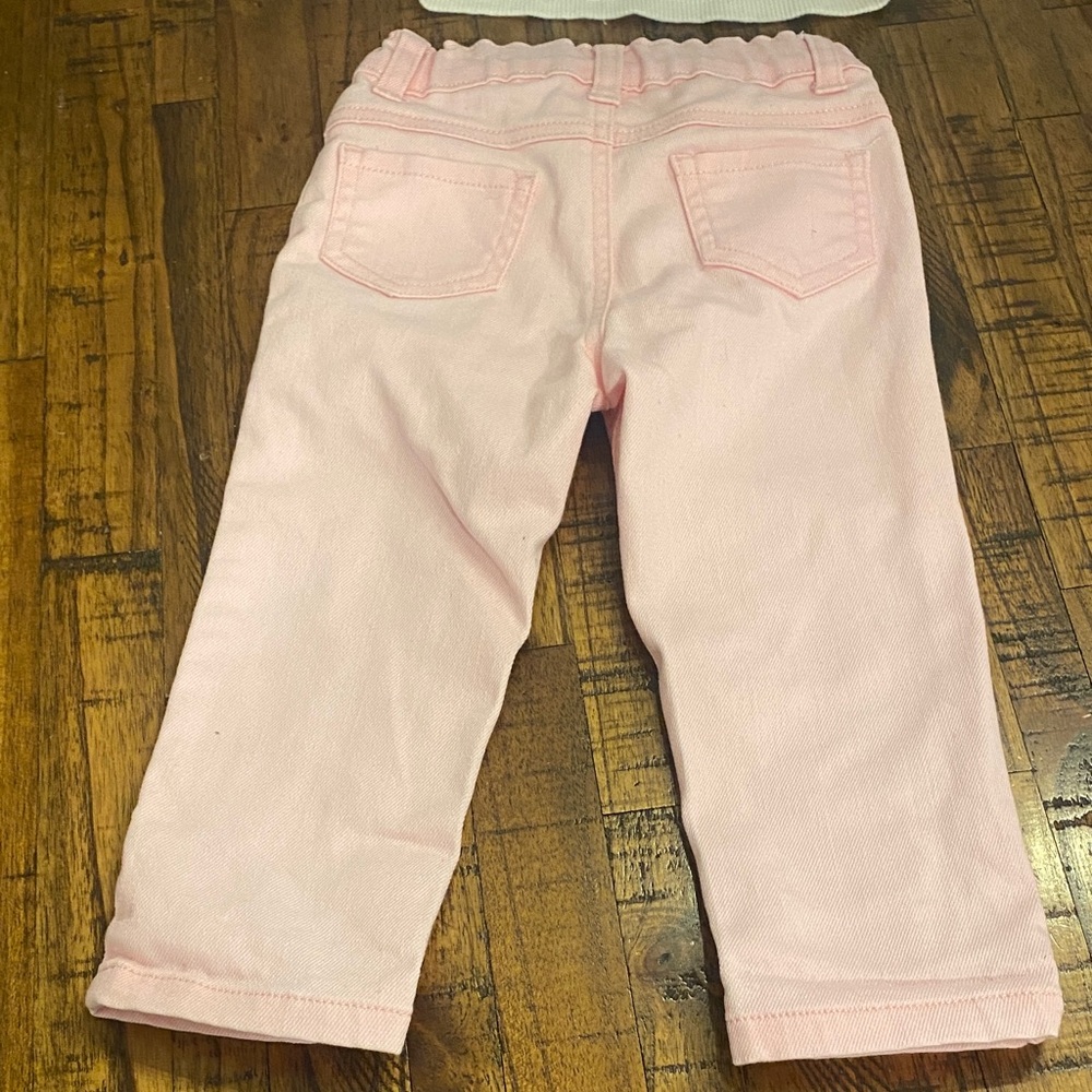 Garanimals White Eyelet Top with Light Pink Pants - Picture 5 of 5